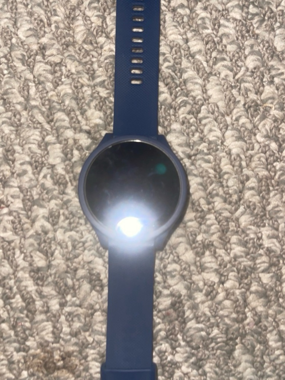 Samsung Navy Blue Round Smartwatch with Silicone Strap